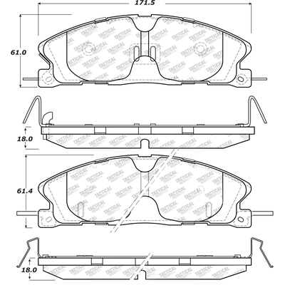 Front Severe Duty Pads by CENTRIC PARTS - 307.16111 pa1