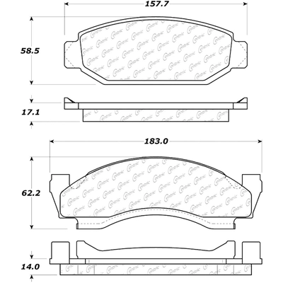 Front Severe Duty Semi Metallic Premium Pad by CENTRIC PARTS - 106.00500 pa2