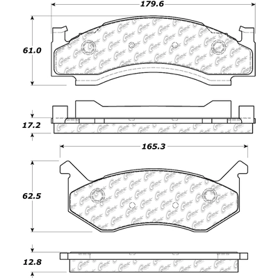 Front Severe Duty Semi Metallic Premium Pad by CENTRIC PARTS - 106.01230 pa1