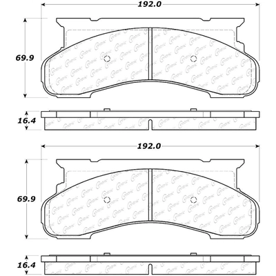 Front Severe Duty Semi Metallic Premium Pad by CENTRIC PARTS - 106.04500 pa8