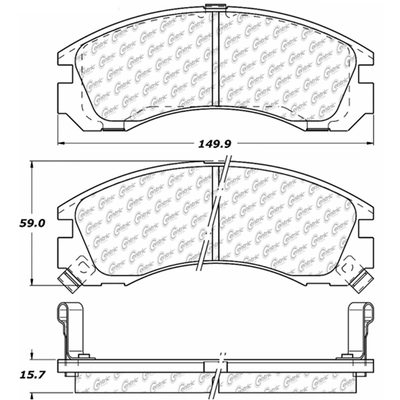 Front Severe Duty Semi Metallic Premium Pad by CENTRIC PARTS - 106.05300 pa2