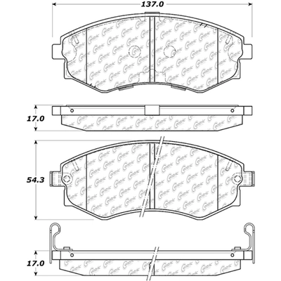 Front Severe Duty Semi Metallic Premium Pad by CENTRIC PARTS - 106.07000 pa2