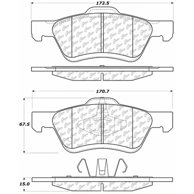 Front Severe Duty Semi Metallic Premium Pad by CENTRIC PARTS - 106.10470 pa4