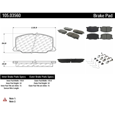 Front Super Premium Ceramic Pads by CENTRIC PARTS - 105.03560 pa6