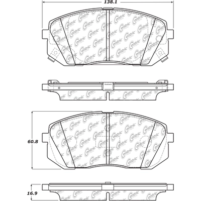 CENTRIC PARTS - 105.18550 - Front Disc Brake Pad Set pa1