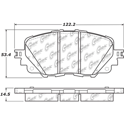 Front Super Premium Ceramic Pads by CENTRIC PARTS - 105.19030 pa1