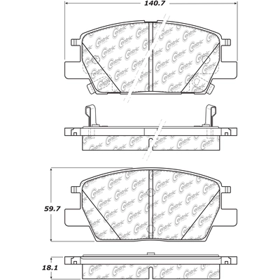 Front Super Premium Ceramic Pads by CENTRIC PARTS - 105.19130 pa2