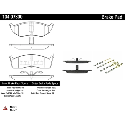 Front Super Premium Semi Metallic Pads by CENTRIC PARTS - 104.07300 pa1