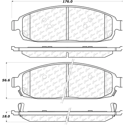 Front Super Premium Semi Metallic Pads by CENTRIC PARTS - 104.10800 pa6