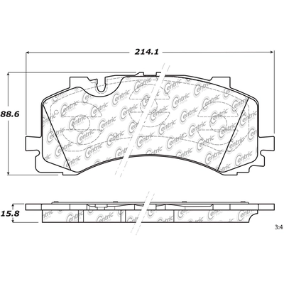 Front Super Premium Semi Metallic Pads by CENTRIC PARTS - 104.19520 pa1