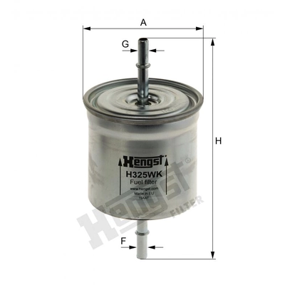 HENGST FILTER - H325WK - In-Line Fuel Filter pa1