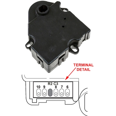 GLOBAL PARTS DISTRIBUTORS - 1712065 - HVAC Heater Blend Door Actuator pa1