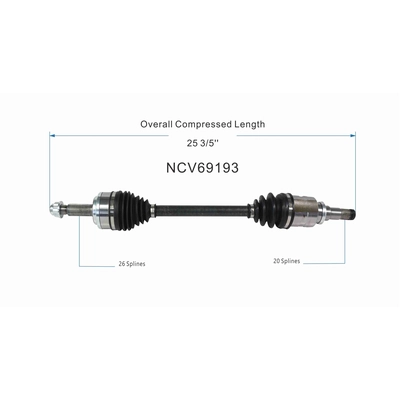 GSP NORTH AMERICA - NCV69193 - CV Axle Assembly - Front Left pa1