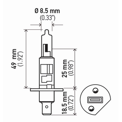 Low Beam Headlight by HELLA - H1-100WTB pa1