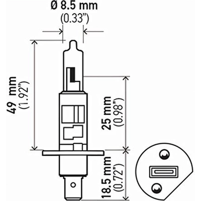 Low Beam Headlight by HELLA - H1-100WTB pa6