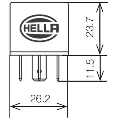 Micro Plug Relay by HELLA - 933332291 pa1