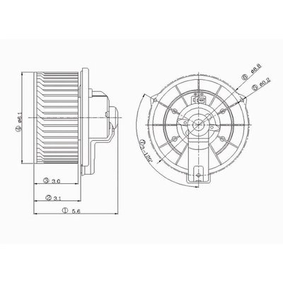 GLOBAL PARTS DISTRIBUTORS - 2311512 - New Blower Motor pa1