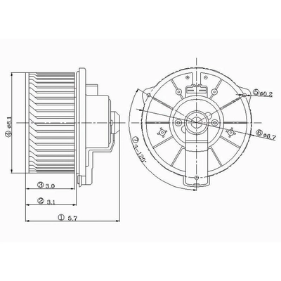 New Blower Motor With Wheel by GLOBAL PARTS DISTRIBUTORS - 2311527 pa1