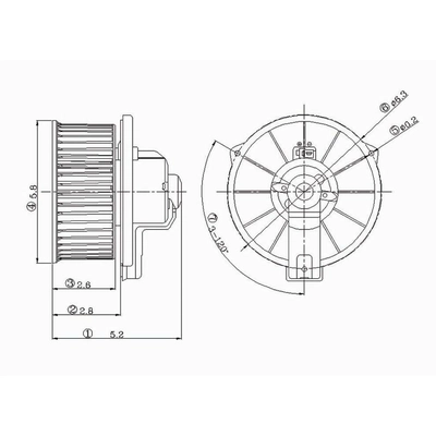 New Blower Motor With Wheel by GLOBAL PARTS DISTRIBUTORS - 2311538 pa1