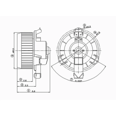 New Blower Motor With Wheel by GLOBAL PARTS DISTRIBUTORS - 2311561 pa1