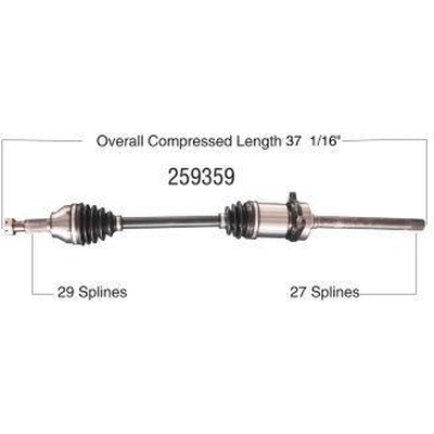 New CV Shaft by WORLDPARTS - 259359 pa1