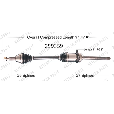 New CV Shaft by WORLDPARTS - 259359 pa2