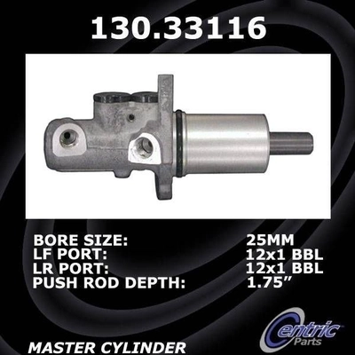 New Master Cylinder by CENTRIC PARTS - 130.33116 pa5