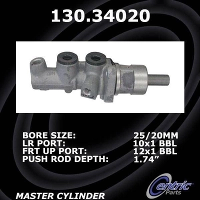 New Master Cylinder by CENTRIC PARTS - 130.34020 pa4