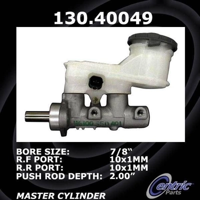 New Master Cylinder by CENTRIC PARTS - 130.40049 pa5