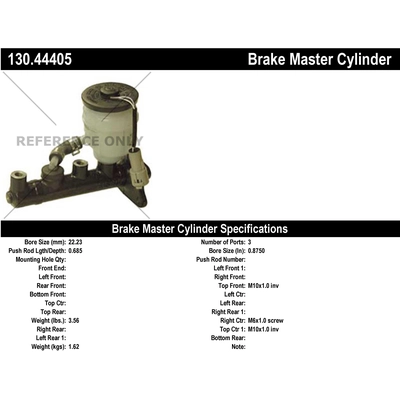 New Master Cylinder by CENTRIC PARTS - 130.44405 pa1