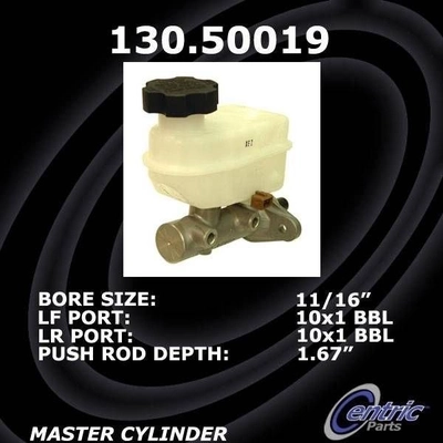 New Master Cylinder by CENTRIC PARTS - 130.50019 pa3