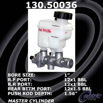 New Master Cylinder by CENTRIC PARTS - 130.50036 pa2