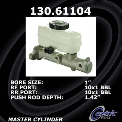 New Master Cylinder by CENTRIC PARTS - 130.61104 pa3