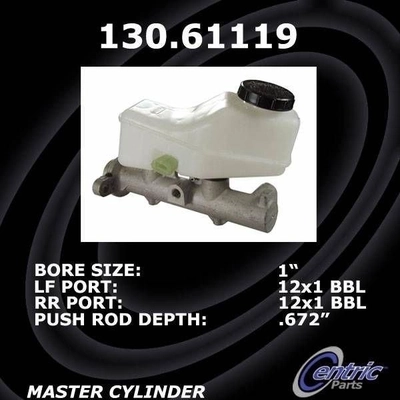 New Master Cylinder by CENTRIC PARTS - 130.61119 pa3