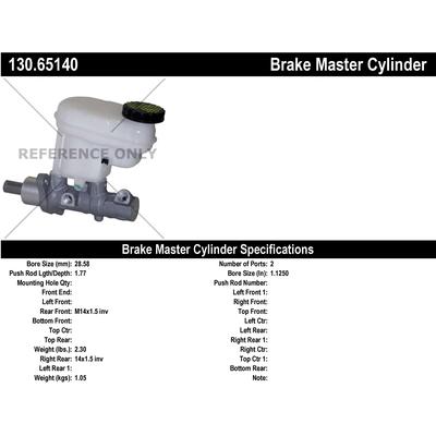 New Master Cylinder by CENTRIC PARTS - 130.65140 pa1