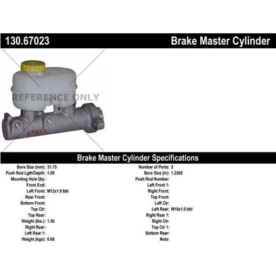 New Master Cylinder by CENTRIC PARTS - 130.67023 pa5