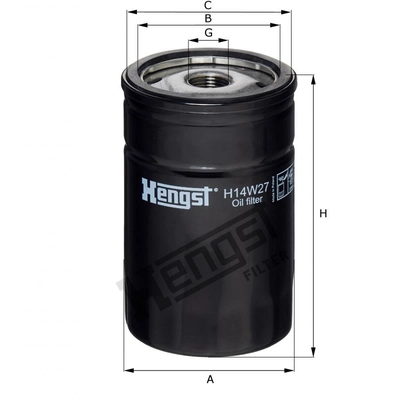 HENGST FILTER - H14W27 - Oil Spin-on filter pa2