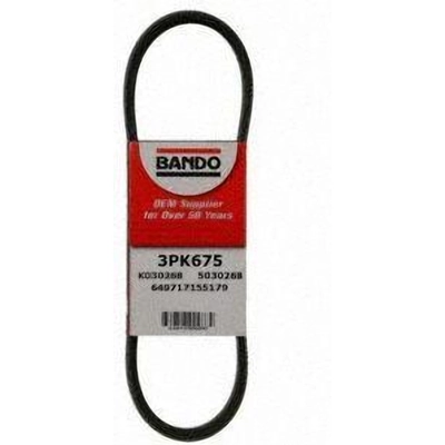 Power Steering And Water Pump Belt by BANDO USA - 3PK675 pa2