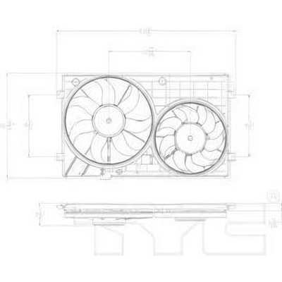 Radiator And Condenser Fan Assembly by TYC - 621490 pa1