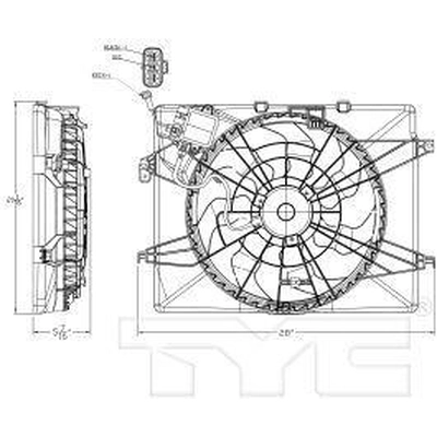 Radiator And Condenser Fan Assembly by TYC - 623950 pa4