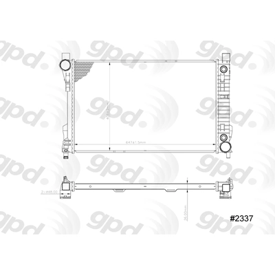 Radiator by GLOBAL PARTS DISTRIBUTORS - 2337C pa1