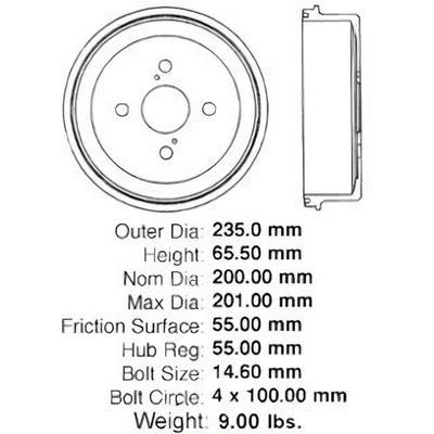 Rear Brake Drum by CENTRIC PARTS - 123.44032 pa3