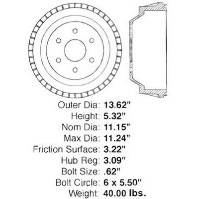 Rear Brake Drum by CENTRIC PARTS - 123.66018 pa3