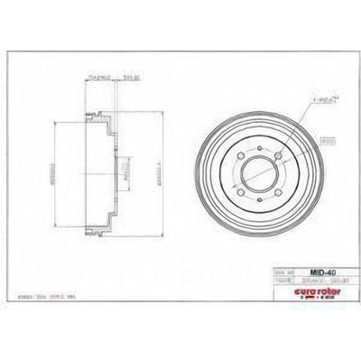 Rear Brake Drum by ULTRA - MID40 pa1