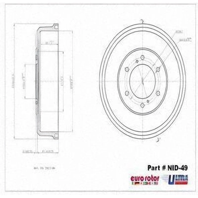 Rear Brake Drum by ULTRA - NID49 pa4