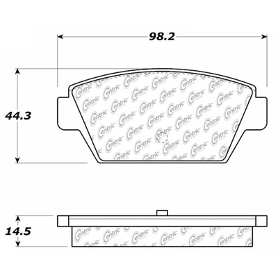 Rear Ceramic Pads by CENTRIC PARTS - 103.03290 pa1