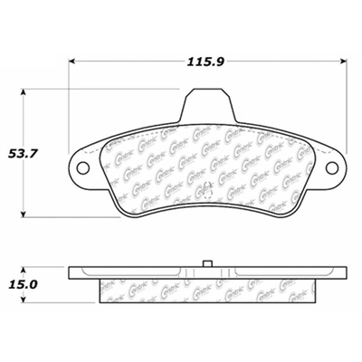 Rear Ceramic Pads by CENTRIC PARTS - 103.06610 pa2