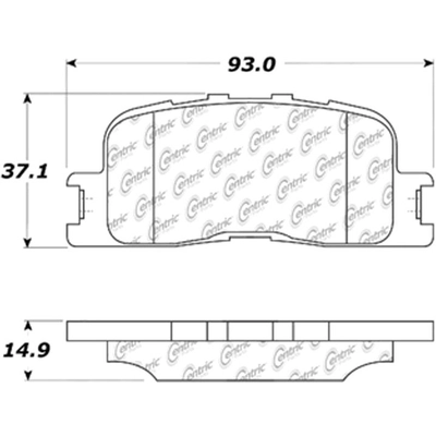 Rear Ceramic Pads by CENTRIC PARTS - 103.08850 pa1