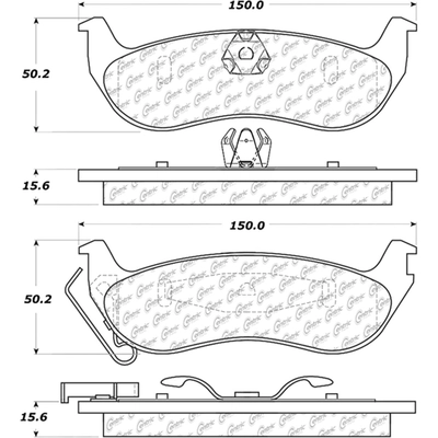 Rear Ceramic Pads by CENTRIC PARTS - 103.09320 pa2