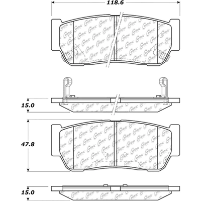 Rear Ceramic Pads by CENTRIC PARTS - 103.09540 pa2